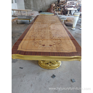 French style Luxury Solid Wood Antique Carved long Dining table